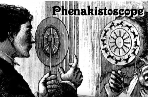 Phenakistoscope images in the mirror
